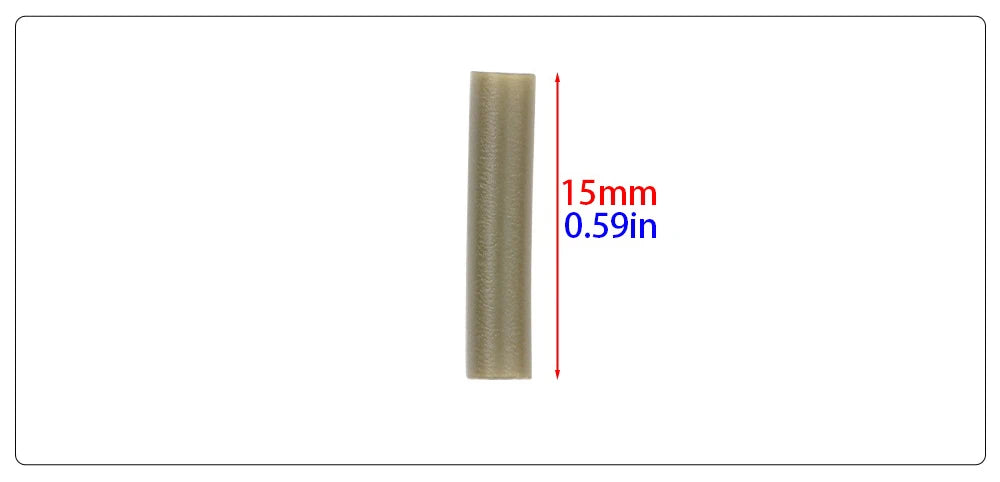 Hirisi 100pcs Carp Fishing Heat Shrink Tube Kit Anti-Tangle Hook Sleeves Ronnie Hair Rig Accessories Durable Fishing Tackle