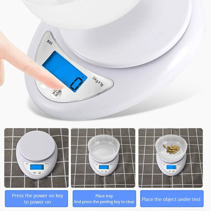 5kg/g Portable Digital Scale Scales Food Coffee Balance Measuring Weight Kitchen Electronic Small Scale Weighing In Grams