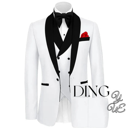 Mens Tuxedo Suit for Men 3 Piece Suit Men Slim Fit Suits One Button Shawl Lapel Wedding Suit Tuxedos Prom Suit costume homme