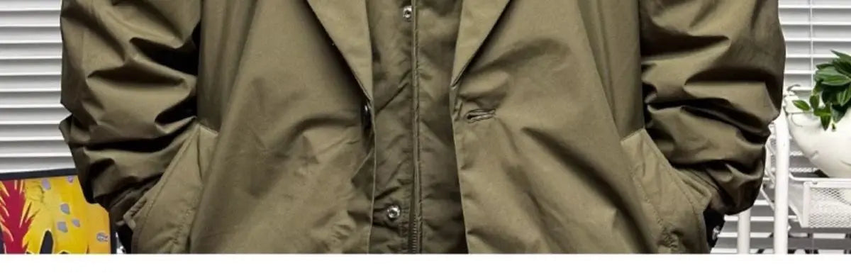 For Men's Autumn and Winter Vacation Two Mid-length Hooded Coats Overcoats Can Help You Overcome The Cool Mature Style Outerwear