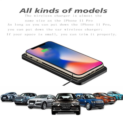 Wireless Car Charger Pad Wireless Phone Charger for Car 39 Inch Cable Automatic Sensing Non-Slip Charging Mat for Phone Vehicle