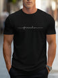Men's 100% cotton summer fashionable casual loose plus size freedom graphic printed sports round neck short sleeved T-shirt top