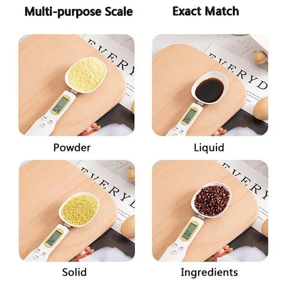 Mini Spoon Scale Digital Kitchen Scale Electronic LCD Food Scale 0.1-500g Weight Measuring Kitchen Tool for Milk Coffee