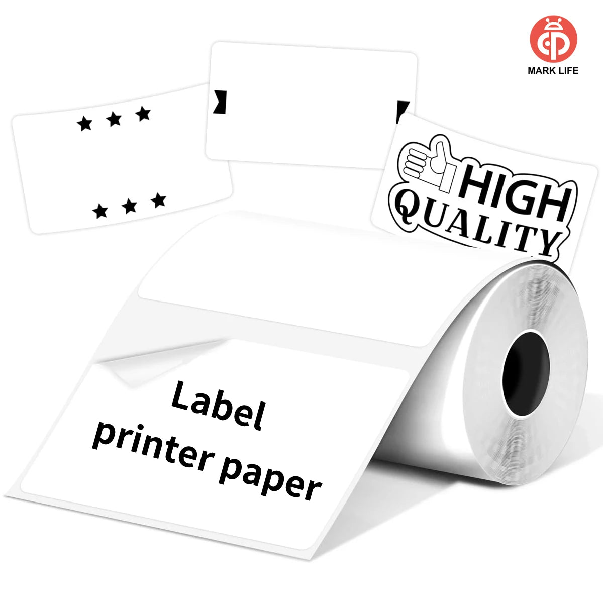 Marklife P50/S2/D100/D200 White Sticker Papers Waterproof Paper Adhesive Label Anti-Oil For Mini Portable Thermal Printer