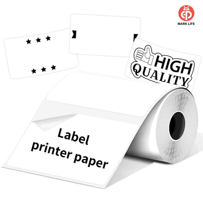 Marklife P50/S2/D100/D200 White Sticker Papers Waterproof Paper Adhesive Label Anti-Oil For Mini Portable Thermal Printer