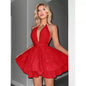 Dresses For Woman Backless Sexy Halter Neck Leace-up Slim Mini Dress Solid Color Vestidos Trendy Elegant Temperament Bowknot Hot
