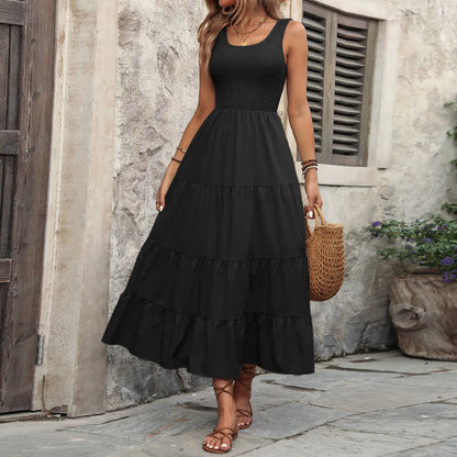 Women's Nursing Maxi Dress : Summer Sleeveless, Elegant Long Dress