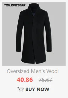 Oversized Men's Wool Overcoat 5XL High Quality Business Casual Winter Jacket Coat Men Clothing Woolen Coats A2F6009