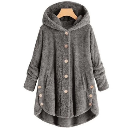 Women's Warm Coats Wool&blends  Autumn Winter Coat Women Warm Teddy Bear Coat Wool Jacket Female Plush Coat Hooded Plus Size 5XL