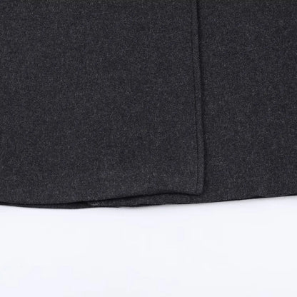 Women’s Stand Collar Long Coats 2025 Winter New Double-Breasted Woolen Coat Vintage Simple Outerwear Fashion Female Overcoat