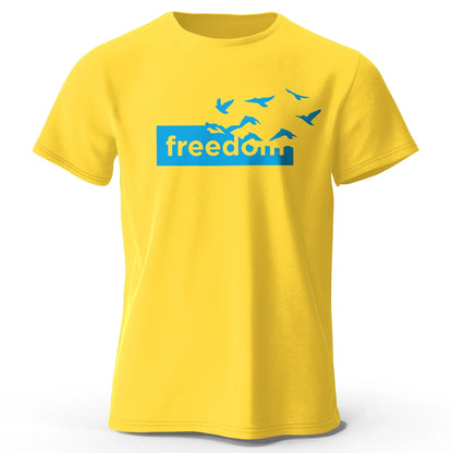 Men's The Freedom Letter Printed T-Shirt 100% Cotton Oversized Funny Graphic Tees for Men Women Summer Tops
