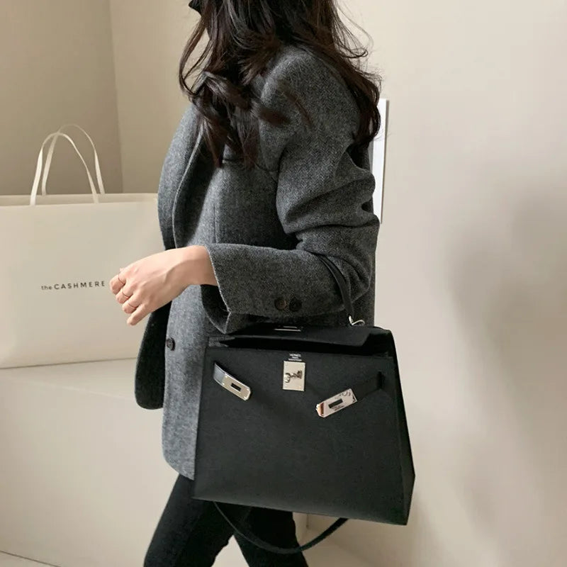 Wool Women Coats Jackets Blends Turn Down Collar Coat Thick Warm Y2k Streetwear Jacket Work Outerwear Slim Fit Autumn Winter