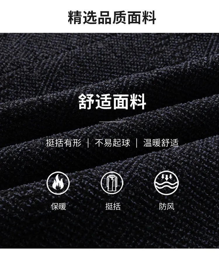 Men Woolen Coats Men's business Casual Trench Coat Winter Coat with wool liner Men 2026 Autumn Winter Wool Coat