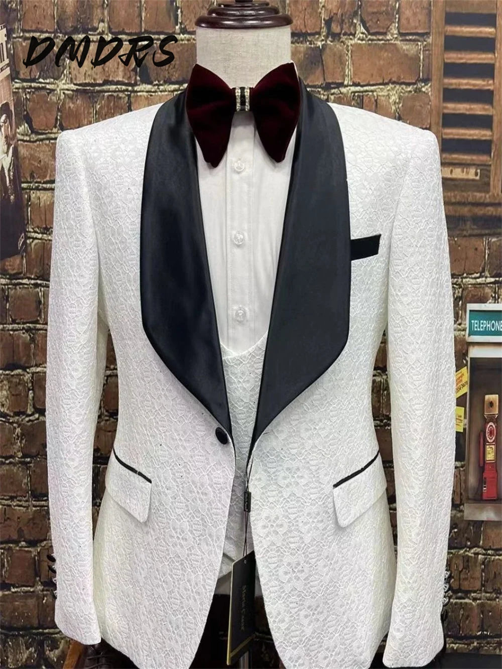 Classic solid color Men's Suit set For Wedding Dress Elegant Single Breasted Jacket Pants For Business Men Groomsmen vestidos