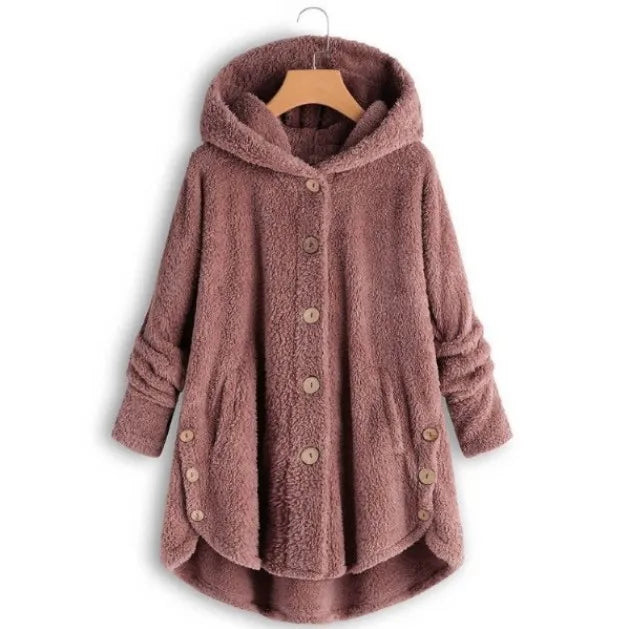 Women's Warm Coats Wool&blends  Autumn Winter Coat Women Warm Teddy Bear Coat Wool Jacket Female Plush Coat Hooded Plus Size 5XL