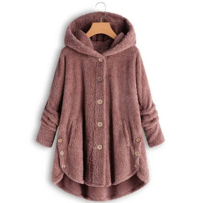 Women's Warm Coats Wool&blends  Autumn Winter Coat Women Warm Teddy Bear Coat Wool Jacket Female Plush Coat Hooded Plus Size 5XL