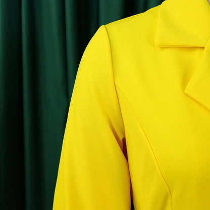 Women’s Elegant Notched Collar Dress, Long Sleeve Pleated Mid-Calf Dress with Waist Sash