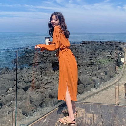 Dresses for Women 2025 Silk Chiffon Woman Dress Bandage Formal Occasion Beach Midi Satin Clothes Summer Promotion Cheap Casual X