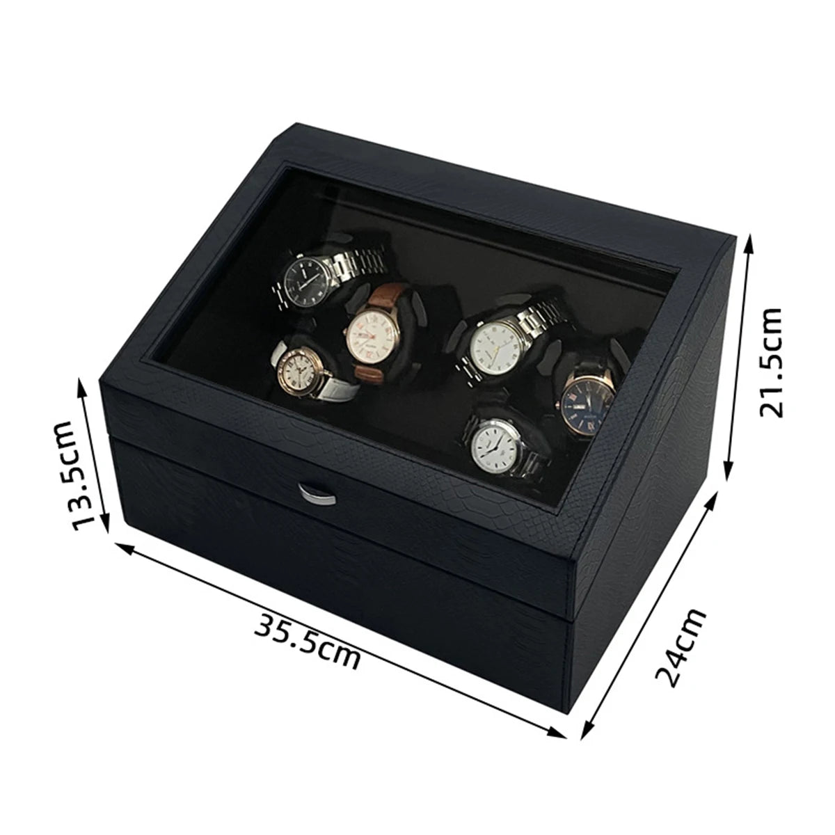 Watch Winders Box for Automatic Watches Box 6 watches Rotate Stand Jewelry Store Display Box