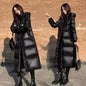 Thick Cotton Coats 2025 Winter Parka Black Jackets Women's Long Parkas Hooded Warm Winter Coats Female Black Overcoats