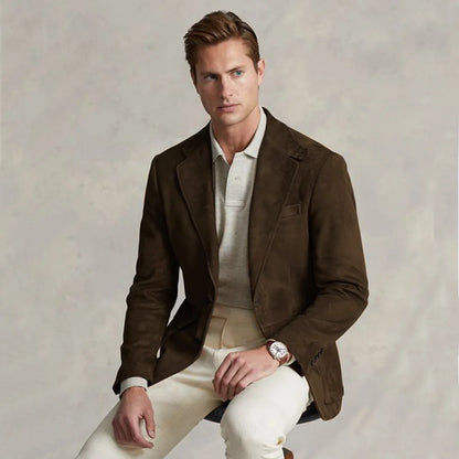 Men's Suit Jacket Suede Single Breasted Casual Elegant Man Clothes Male Set Coat for Men Blazers Luxury Designer Formal Clothing