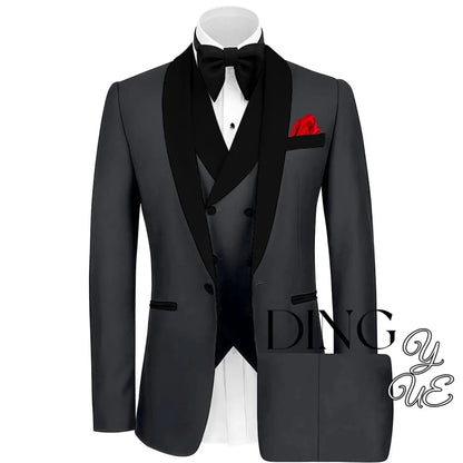 Mens Tuxedo Suit for Men 3 Piece Suit Men Slim Fit Suits One Button Shawl Lapel Wedding Suit Tuxedos Prom Suit costume homme
