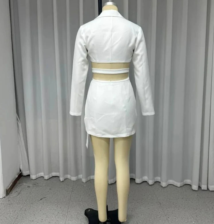 Dresses for Women 2023 Elegant Ruffle Hem Long Sleeve V-Neck Blazer Dress Button Blazer Work Formal Dresses Commuting