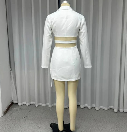 Dresses for Women 2023 Elegant Ruffle Hem Long Sleeve V-Neck Blazer Dress Button Blazer Work Formal Dresses Commuting