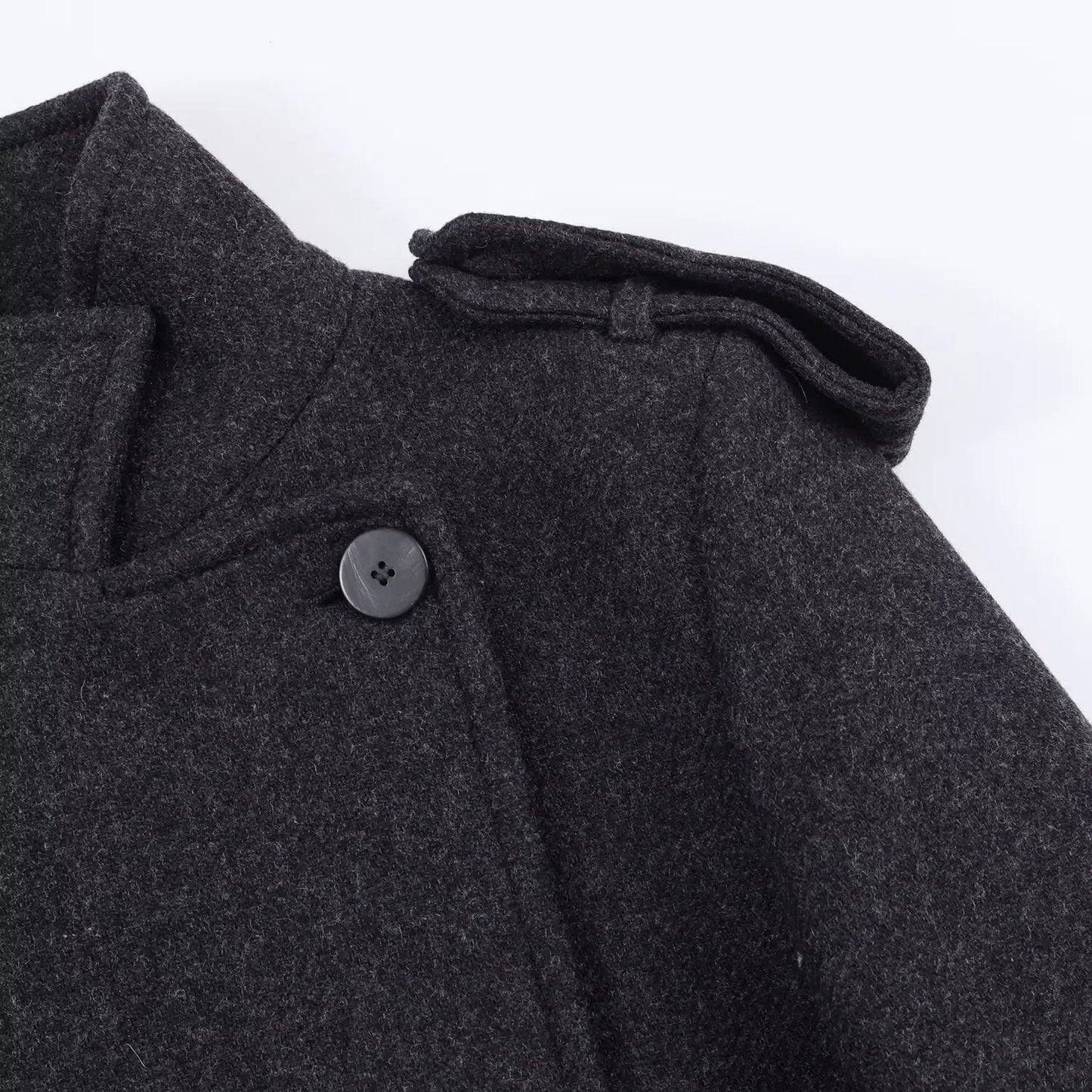 Women’s Stand Collar Long Coats 2025 Winter New Double-Breasted Woolen Coat Vintage Simple Outerwear Fashion Female Overcoat