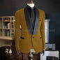 Men Suits High Quality Black Velvet 3 Piece Jacket Pants Vest Elegant Blazer Luxury Outfits Wedding Evening Party Costume Homme