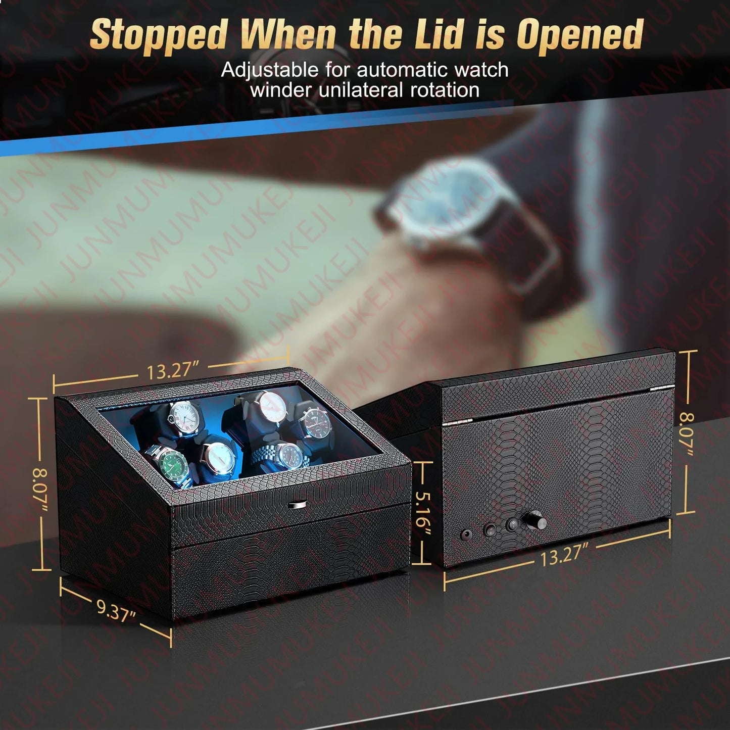 Watch Winders Box for Automatic Watches Box 6 watches Rotate Stand