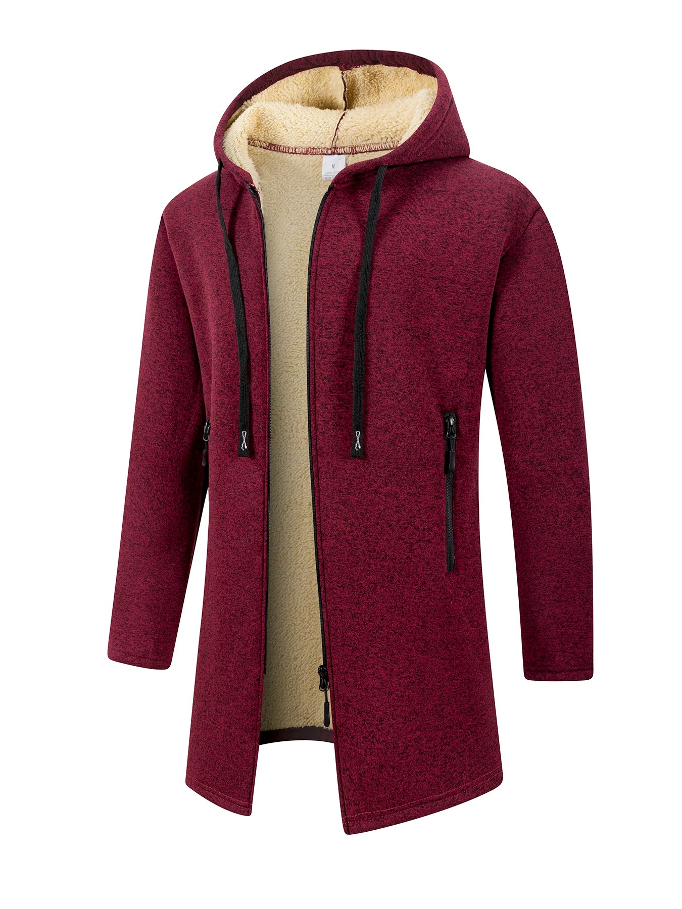 Winter Men's Long Overcoat Jackets Casual Hooded Cardigans Men Outwear Liner Thickened Warm Hoodies Oversize Winter Top Jacket