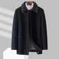 Men Woolen Coats Men's business Casual Trench Coat Winter Coat with wool liner Men 2026 Autumn Winter Wool Coat