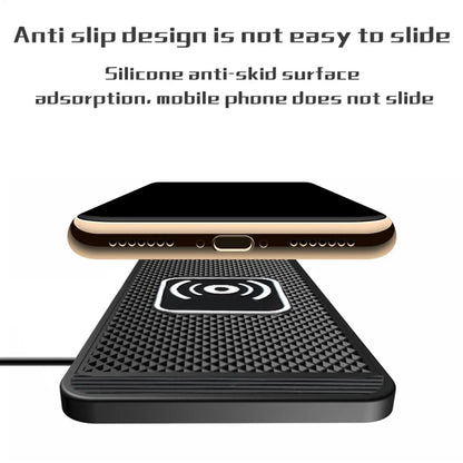 Wireless Car Charger Pad Wireless Phone Charger for Car 39 Inch Cable Automatic Sensing Non-Slip Charging Mat for Phone Vehicle