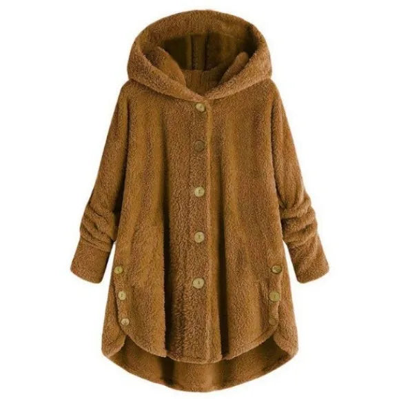Women's Warm Coats Wool&blends  Autumn Winter Coat Women Warm Teddy Bear Coat Wool Jacket Female Plush Coat Hooded Plus Size 5XL