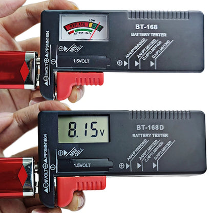 1Pcs LCD Display BT-168 BT-168D Digital Battery Tester AA/AAA/C/D/9V/1.5V Button Cell Battery Capacity Check Detector