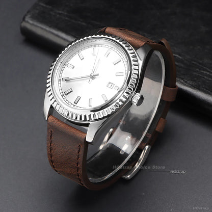 Calfskin Genuine Leather Watchbands Quick Release Watch Band for Seiko 18mm 19mm 20mm 21mm 22mm Vintage Brown Smartwatch Strap