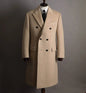 Classic Wool Blend Overcoat for Men Autumn and Winter Boutique Woolen Long Coat Double Breasted Formal Outwear Winter Jacket