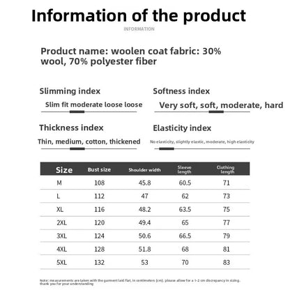 Cold Resistant Double Collar Wool Coat - Men's Fashion Business Winter Overcoat