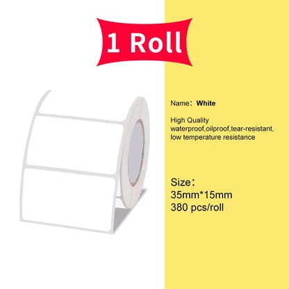 Marklife P50/S2/D100/D200 White Sticker Papers Waterproof Paper Adhesive Label Anti-Oil For Mini Portable Thermal Printer