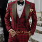Men's suit Scottish style dress 3-piece suit (jacket, vest and pants) Custom groom/best man suit dinner party elegant tuxedo