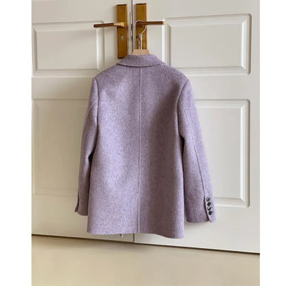 Coats for Woman Autumn Winter New Elegant Long Sleeves Short Woolen Jacke Korean Fashion Casual Loose Keep Warm Versatile Coats