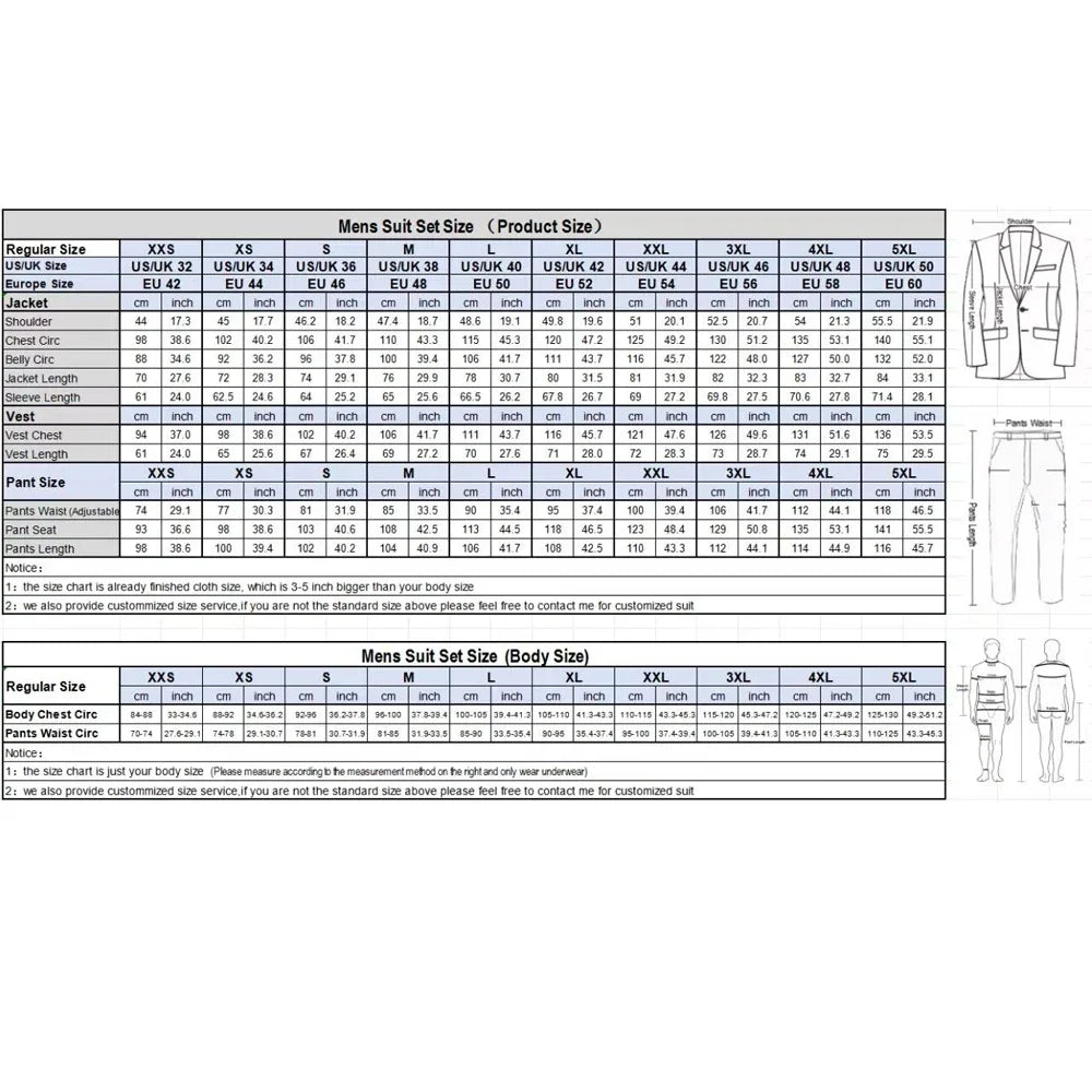 Men's Suits Solid 2 Pieces Plus Size Wedding Daily Business Formal Men Suits Tailored Silm Fit Double Breasted 6 Buttons