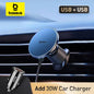 Baseus Magnetic Wireless Charger Car Phone Holder 15W Fast Charging Wireless Car Charger Holder For iPhone 16 15 14 13 Car Mount