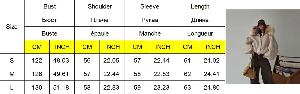 Oversized Winter Women's Coat Wide Faux Fur Collar Hooded Jackets Loose Single Breasted Outwears 2025 New Trendy Warm Lady Coats