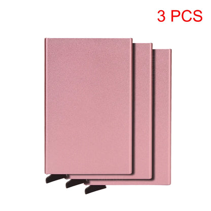 Rfid Smart Wallet Card Holder Metal Thin Slim Men Women Wallets Pop Up Minimalist Wallet Small Black Purse Vallet Walets for Men