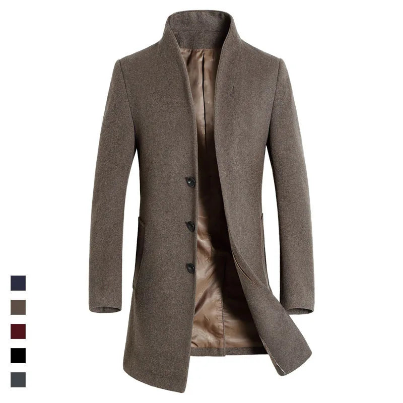 Oversized Men's Wool Overcoat 5XL High Quality Business Casual Winter Jacket Coat Men Clothing Woolen Coats A2F6009