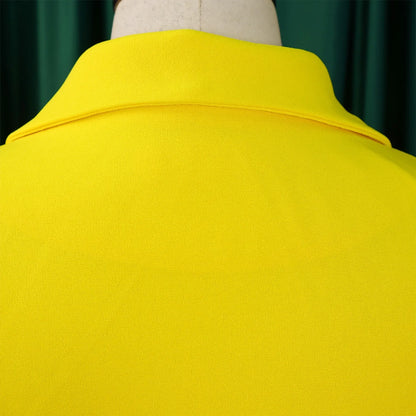 Women’s Elegant Notched Collar Dress, Long Sleeve Pleated Mid-Calf Dress with Waist Sash