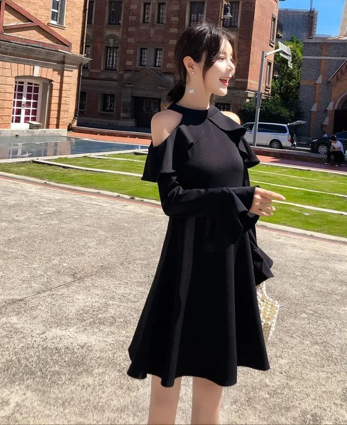 Dresses for Women Sensual Sexy Trend Black Woman Long Sleeve Dress Clothes Chic and Elegant Pretty Curvy New In Hot Designer X G