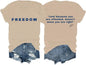 Freedom Shirt Freedom Double-Sided Letter Print Short Sleeve T-Shirt for Men Women, Unisex Tee Tops